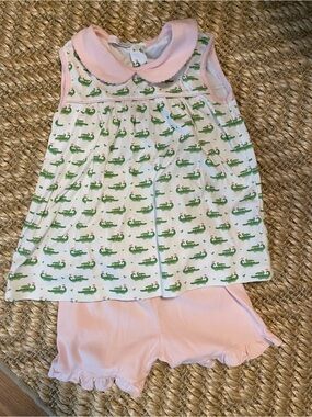 Baby Loren alligator set pink and green 5